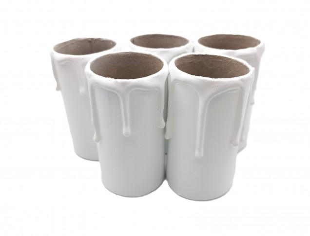 Candle Tubes White Drip Card 58mm x 32mm 