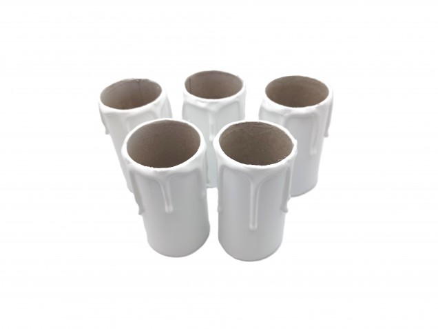 Candle Tubes White Drip Card 58mm x 32mm 