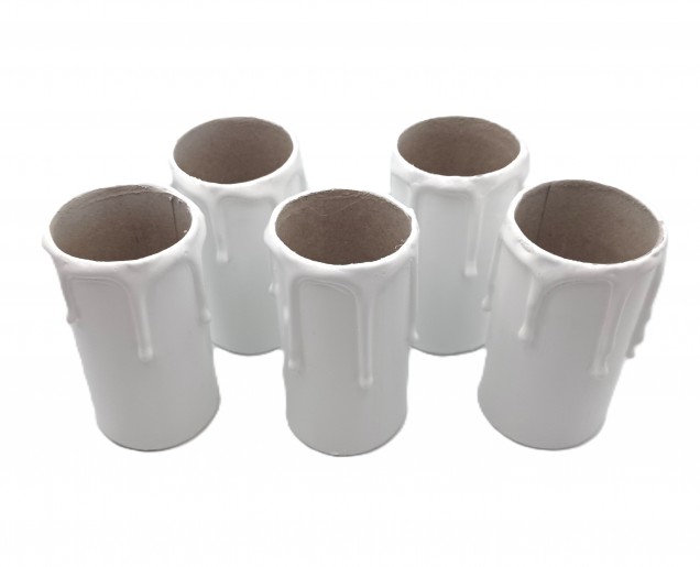 Candle Tubes White Drip Card 58mm x 32mm 