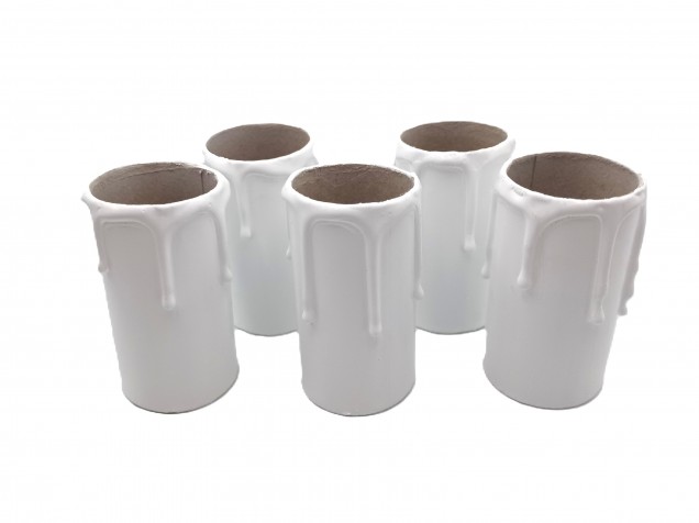 Candle Tubes White Drip Card 58mm x 32mm 