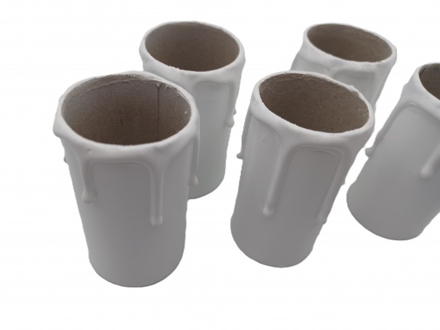 Candle Tubes White Drip Card 58mm x 32mm 