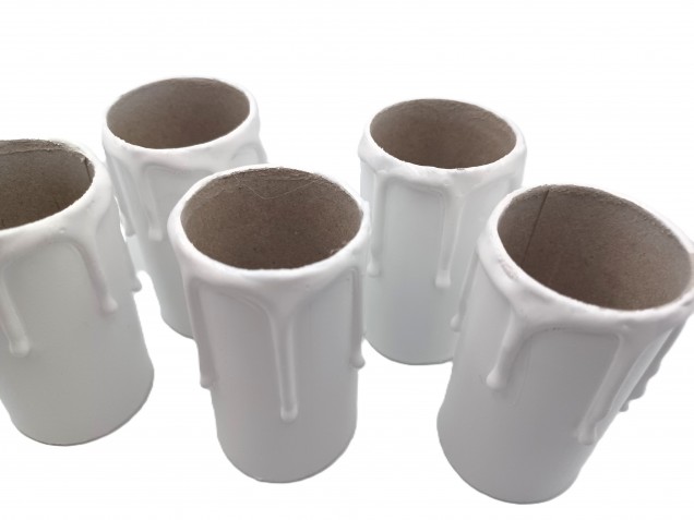 Candle Tubes White Drip Card 58mm x 32mm 