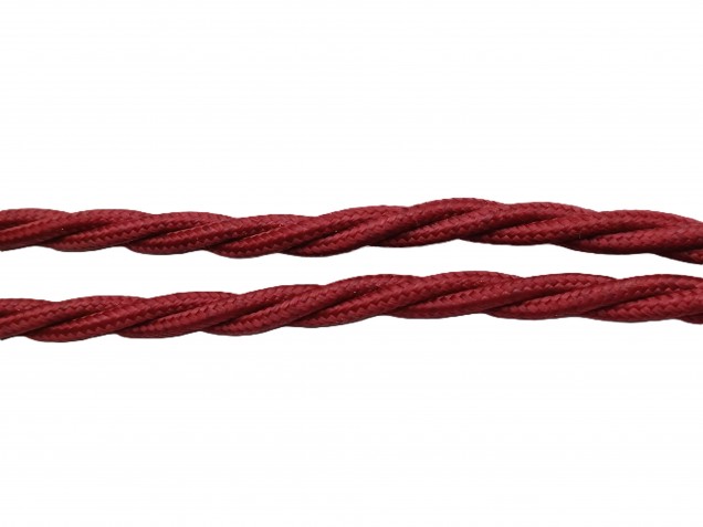 Burgundy 3 Core Silk Flex Chandelier Cable 