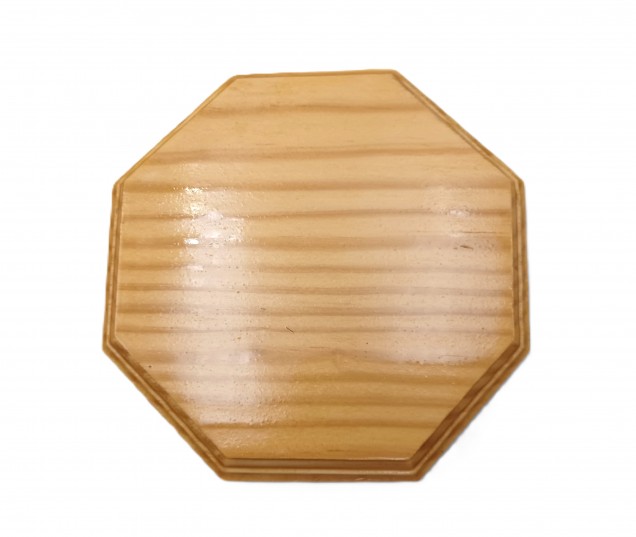 Wooden ceiling pattress manufactured from Pine, octagon 150mm