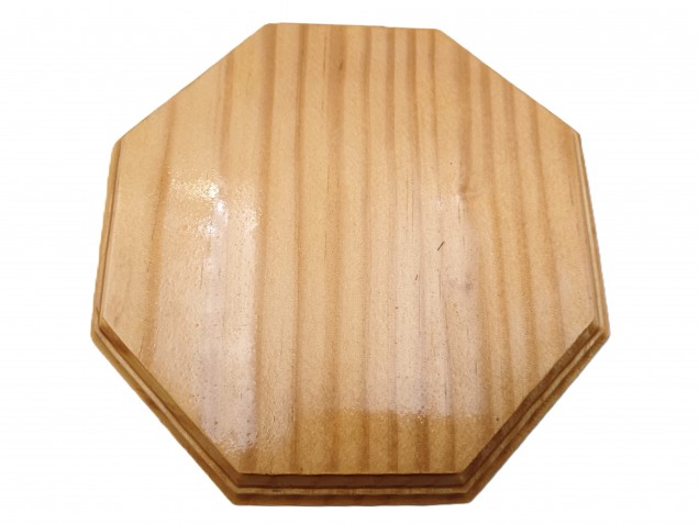 Wooden ceiling pattress manufactured from Pine, octagon 150mm