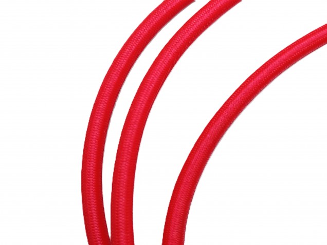 3 CORE ROUND PVC OVERBRAID RED ELECTRIC CABLE 0.50MM