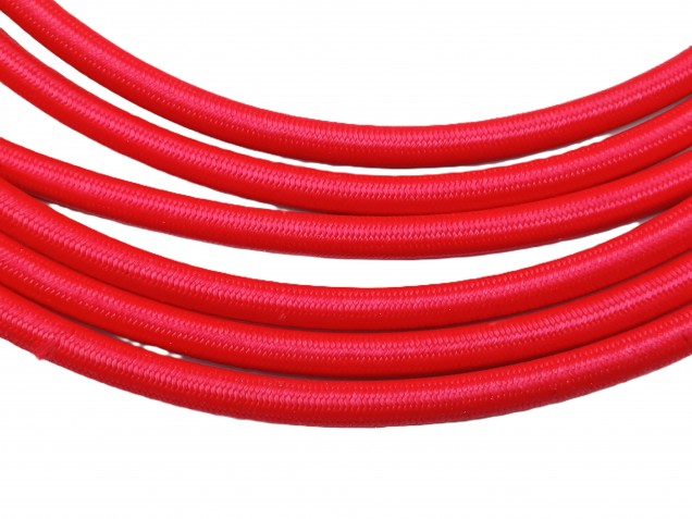3 CORE ROUND PVC OVERBRAID RED ELECTRIC CABLE 0.50MM
