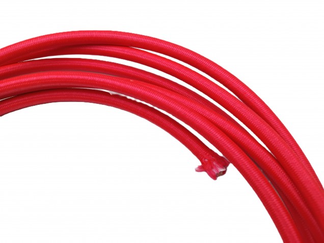 3 CORE ROUND PVC OVERBRAID RED ELECTRIC CABLE 0.50MM