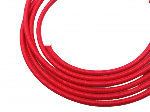 3 CORE ROUND PVC OVERBRAID RED ELECTRIC CABLE 0.50MM