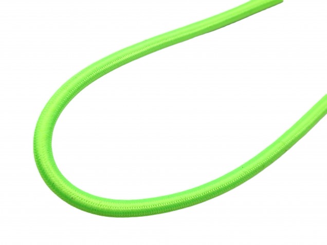 LIME GREEN ROUND OVERBRAID 3 CORE FLEX ELECTRIC LIGHTING CABLE CORD WIRE 0.50 MM