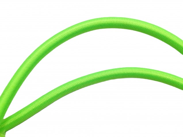 LIME GREEN ROUND OVERBRAID 3 CORE FLEX ELECTRIC LIGHTING CABLE CORD WIRE 0.50 MM