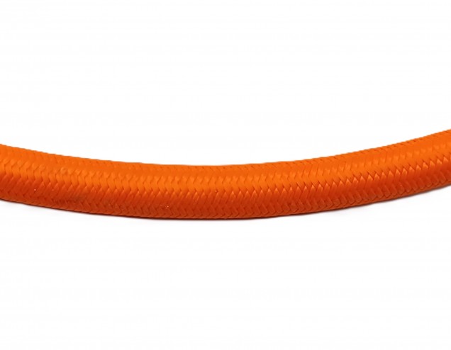 ROUND OVERBRAID 3CORE SILK FLEX CABLE IN ORANGE 0.50 MM
