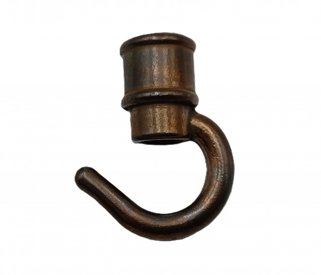 Chandelier ceiling hook old brass half inch female thread 
