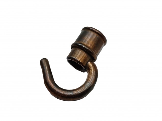 Chandelier ceiling hook old brass half inch female thread 