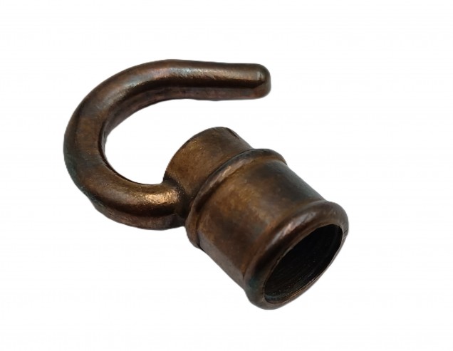 Chandelier ceiling hook old brass half inch female thread 