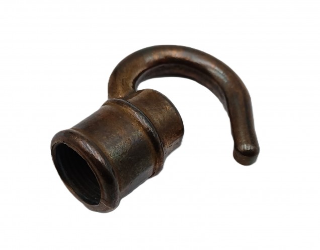 Chandelier ceiling hook old brass half inch female thread 