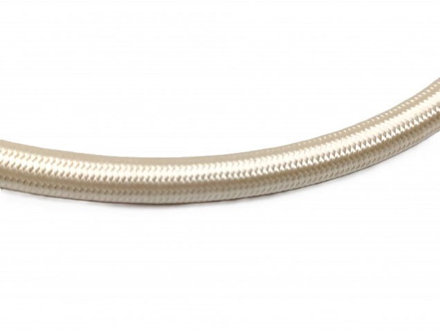 Cream 3 core round silk fabric braided electric cable 0.50mm inner core flex