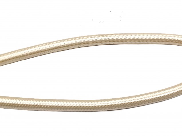 Cream 3 core round silk fabric braided electric cable 0.50mm inner core flex