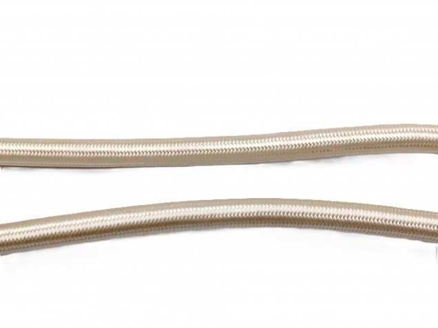 Cream 3 core round silk fabric braided electric cable 0.50mm inner core flex