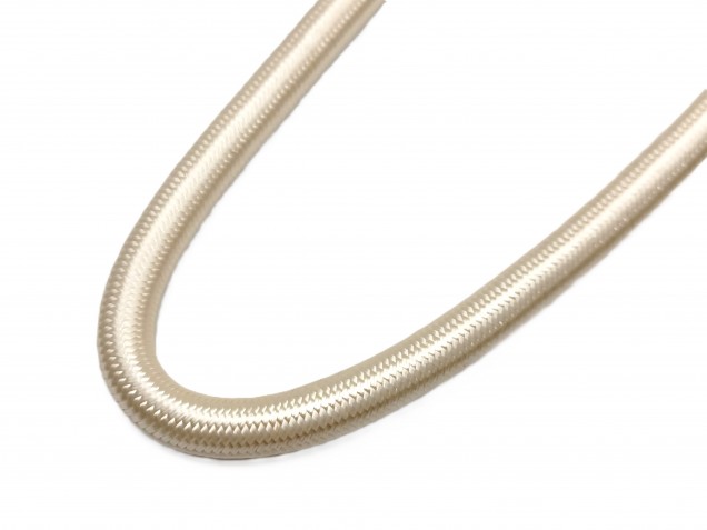 Cream 3 core round silk fabric braided electric cable 0.50mm inner core flex