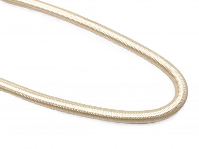 Cream 3 core round silk fabric braided electric cable 0.50mm inner core flex