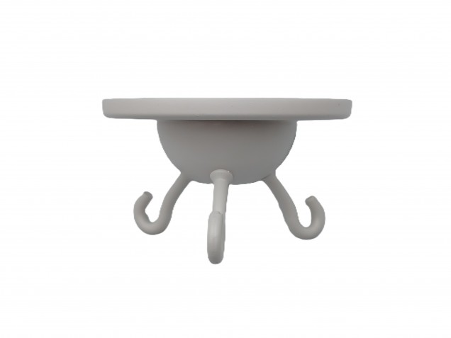 Brass 3 hook ceiling plate for light fitting in Ivory