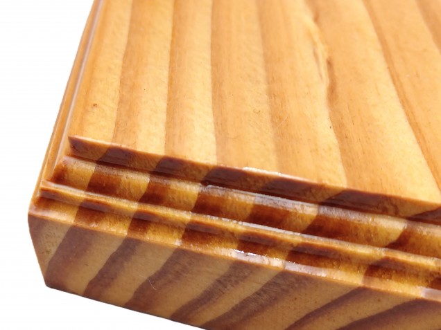 Wooden ceiling pattress manufactured from Pine, pentagon 150mm