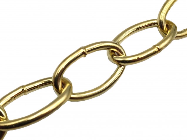 Chandelier Chain Welded Link 1 Inch- in Brass 50kg Max