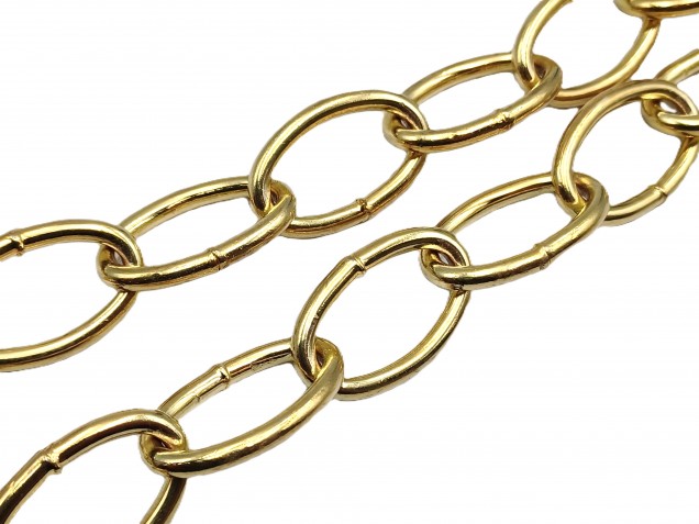 Chandelier Chain Welded Link 1 Inch- in Brass 50kg Max