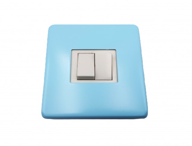 Light Switch Cover Plate Conversion In baby blue