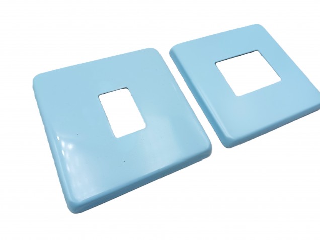 Light Switch Cover Plate Conversion In baby blue