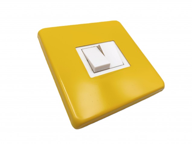Light Switch Cover Plate Conversion In Yellow