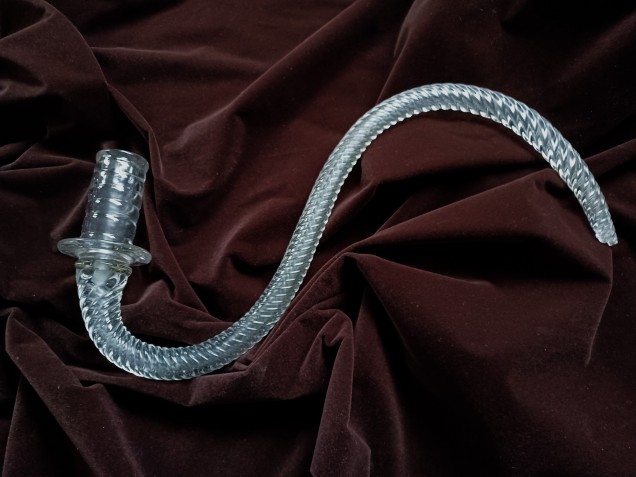 Antique Murano Glass Chandelier fluted rope arm 