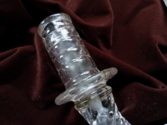 Antique Murano Glass Chandelier fluted rope arm 