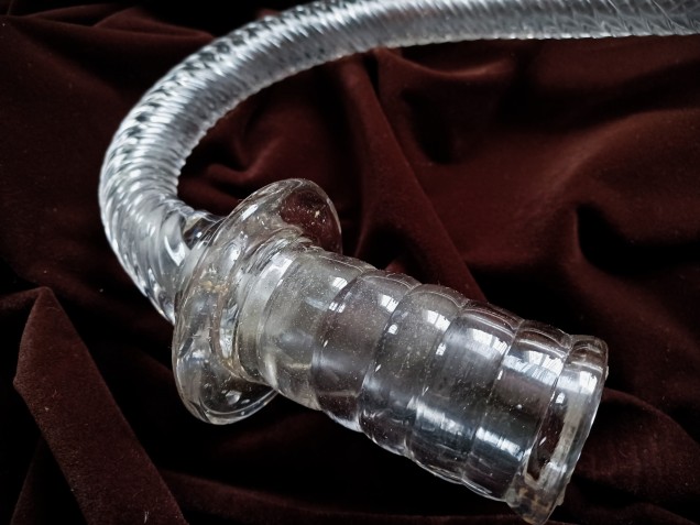 Antique Murano Glass Chandelier fluted rope arm 