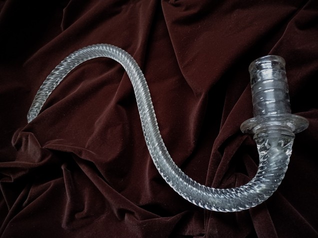 Antique Murano Glass Chandelier fluted rope arm 