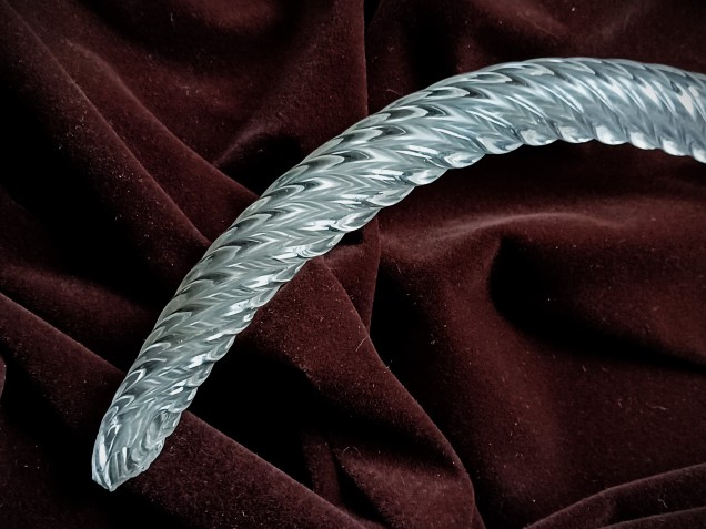 Antique Murano Glass Chandelier fluted rope arm 