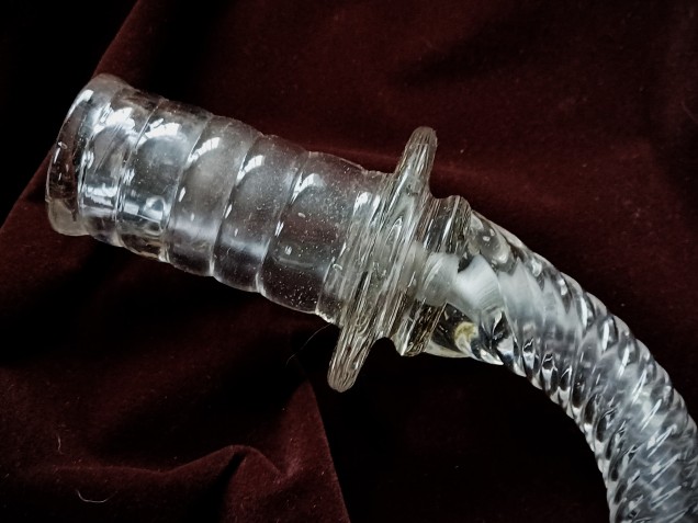 Antique Murano Glass Chandelier fluted rope arm 