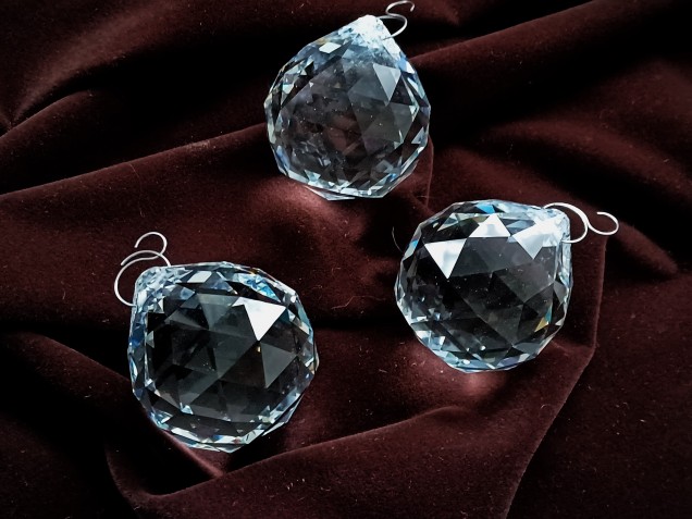 Chandelier faceted crystal ball 40mm