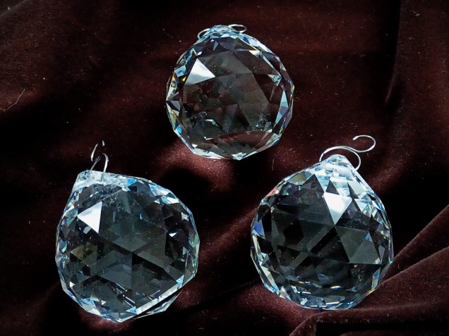 Chandelier faceted crystal ball 40mm