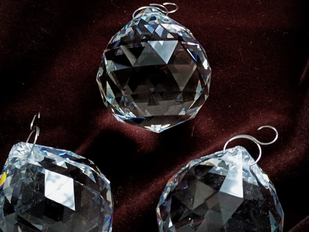 Chandelier faceted crystal ball 40mm