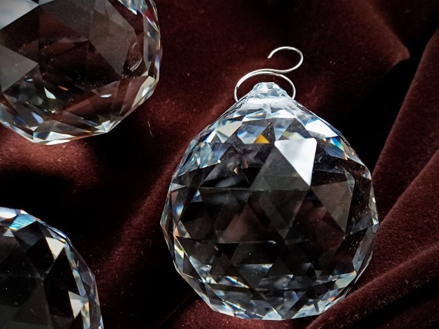 Chandelier faceted crystal ball 40mm