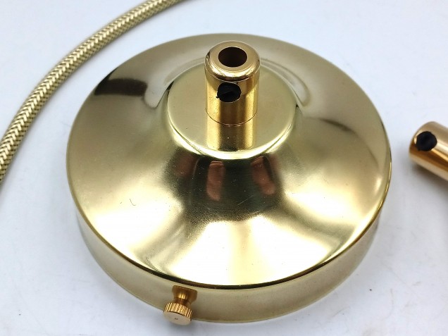 Brass Ceiling Rose With E27 Lamp Holder Set 100mm Ceiling Rose