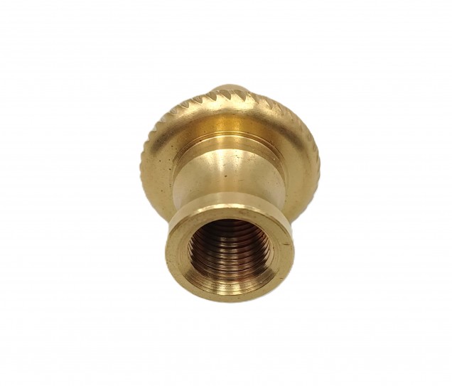 CHANDELIER ROPE EDGE FINIAL CAST BRASS 10MM THREAD