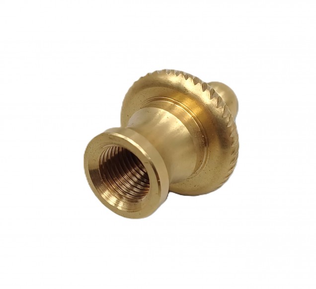 CHANDELIER ROPE EDGE FINIAL CAST BRASS 10MM THREAD