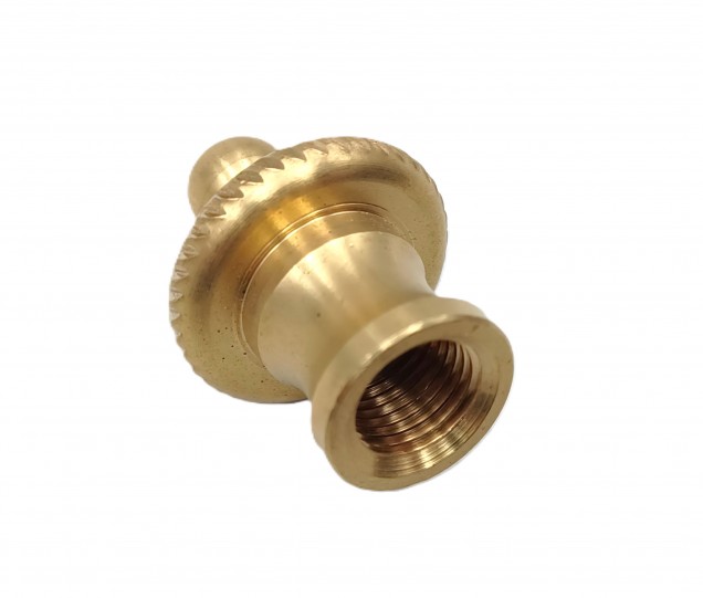 CHANDELIER ROPE EDGE FINIAL CAST BRASS 10MM THREAD