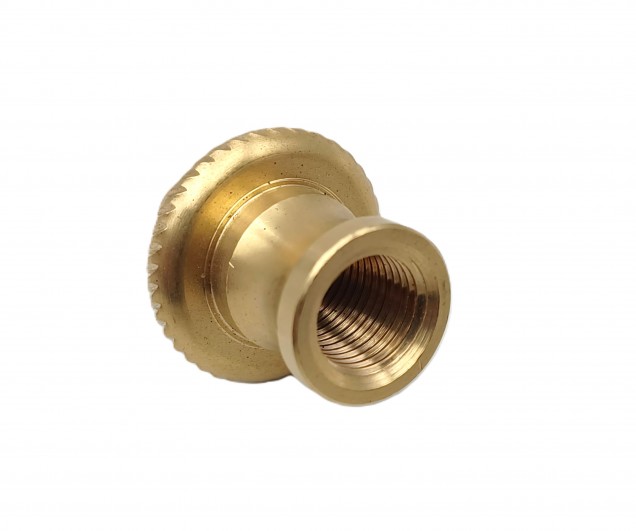 CHANDELIER ROPE EDGE FINIAL CAST BRASS 10MM THREAD