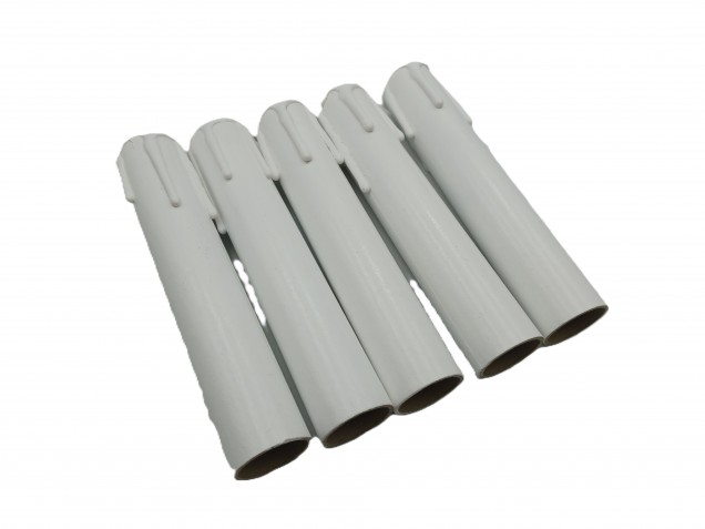 5 Candle Tubes white drip Card 150mm x 24mm 