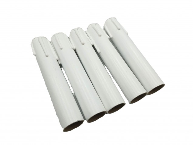 5 Candle Tubes white drip Card 120mm x 24mm 