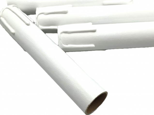 5 Candle Tubes white drip Card 150mm x 24mm 